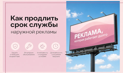 Как продлить срок службы наружной рекламы в  Абакане