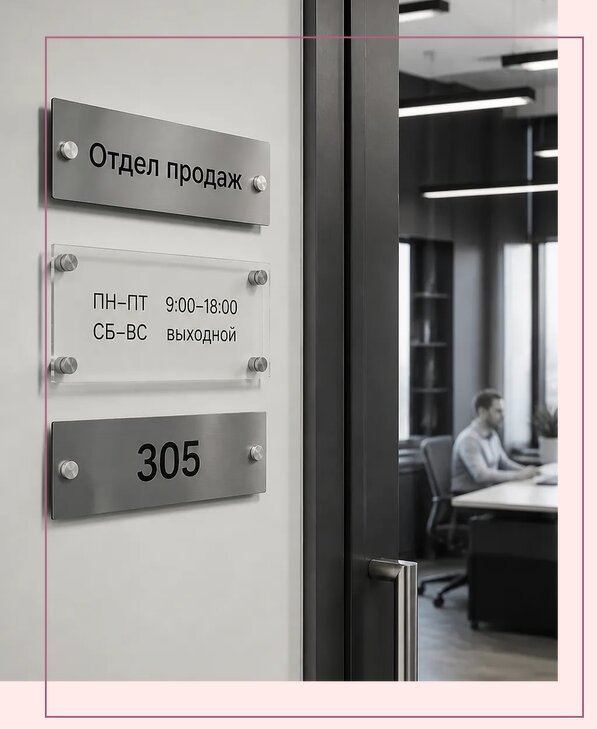Офисные таблички на дверь в Абакане по цене от 5005 р. | Аванза-Бкн